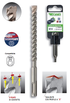 Punta Trapano GEBFOR SDS Plus D.5x110